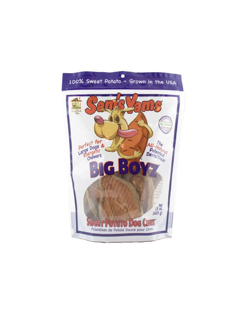 Sam's Yams Stocking Stuffers Big Boyz Dog Treats - Sweet Potato - 4oz Pouch