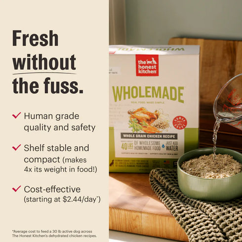 The Honest Kitchen Wholemade With rain Dehydrated Dog Food - Beef & Oat - 2lb Box