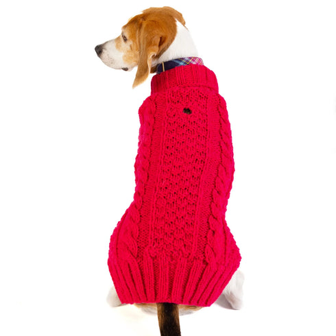 Chilly Dog Knitted Dog Sweater - Small - Hot Pink