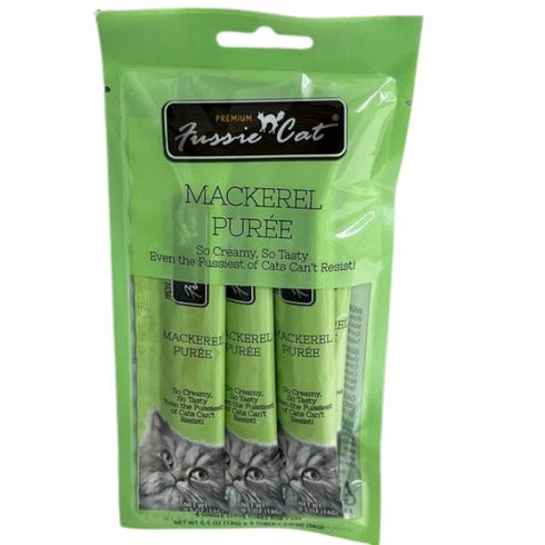 Fussie Cat Mackerel Puree Lickable Cat Treats 4 Pk - Poudre Pet and Feed Supply