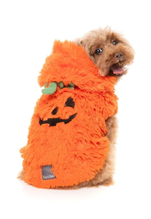 FuzzyYard Hoodie Pumpkin Head Fluffy Hoodie Costume - Size 1