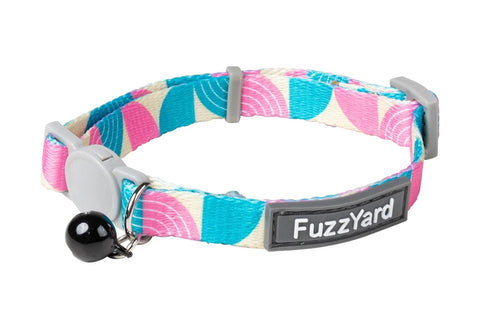 Fuzzyard Cat Collar - One Size - New Wave Teal & Pink