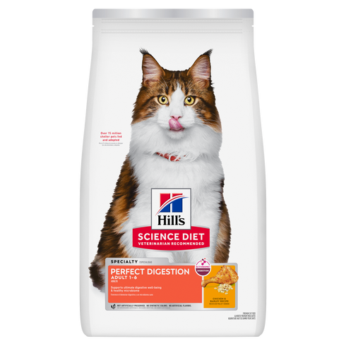 Hill's Science Diet Adult 1-6 Perfect Digestion Dry Cat Food - Chicken - 3.5lb Bag