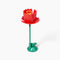 Giddy Kitty Purrsuits Springy Flower Cat Toy - Playful Poppy Red