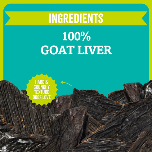 RawTernative Air Dried Dog Treats - Goat Liver - 3.5oz Pouch