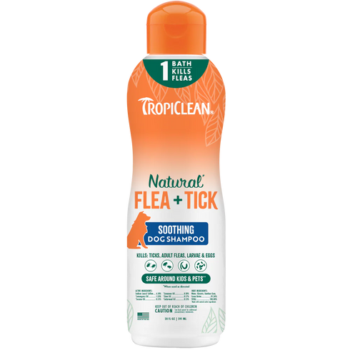 TropiClean Flea & Tick Control Soothing Shampoo - 20oz