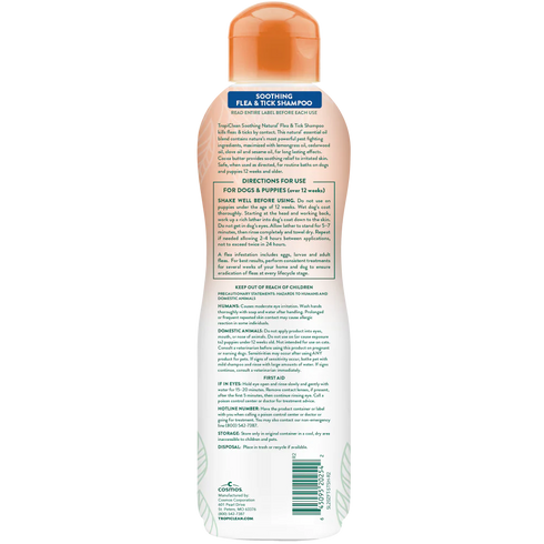 TropiClean Flea & Tick Control Soothing Shampoo - 20oz