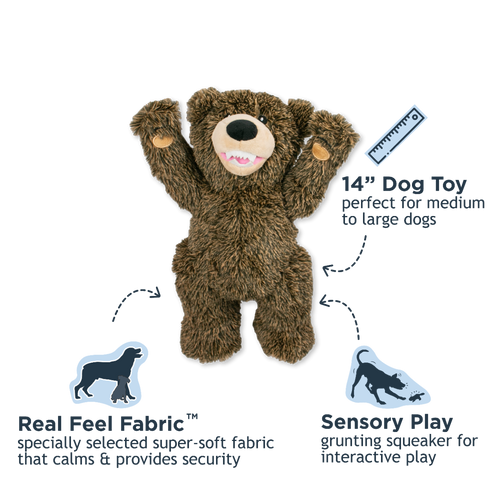 Tall Tails Grizzly Rope Body Dog Toy - 14"