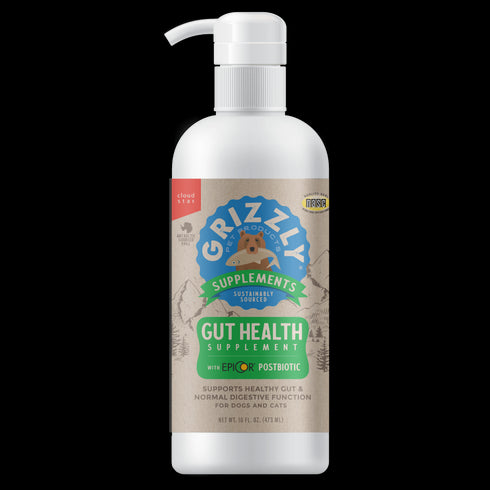 Grizzly Gut Health Dog & Cat Supplement Digestive Support - 32oz Pump Bottle