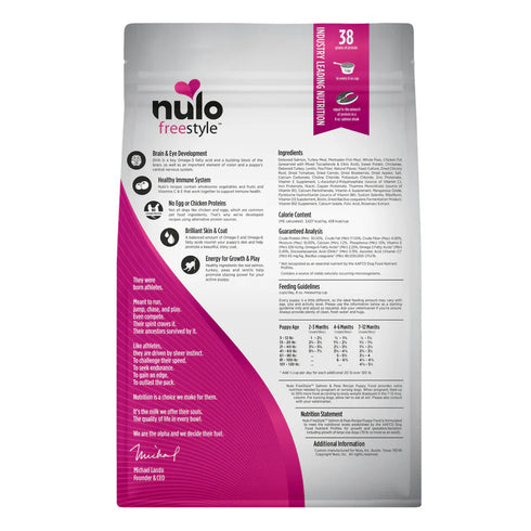 Nulo FreeStyle High Protein Puppy Dry Dog Food - Salmon & Peas - 4.5lb Bag