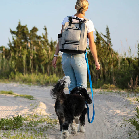 Cleverpup Porter Dog Gear Backpack - Heather Grey