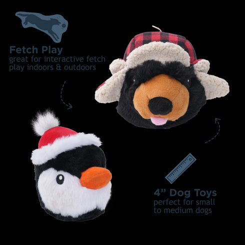 Tall Tails Penguin 2-In-1 Fetch Ball Dog Toy