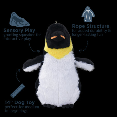 Tall Tails Emperor Penguin Squeaker Dog Toy