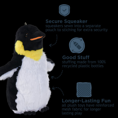 Tall Tails Emperor Penguin Dog Toy - 14"