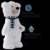 Tall Tails Stuffless Polar Bear Dog Toy - 20"