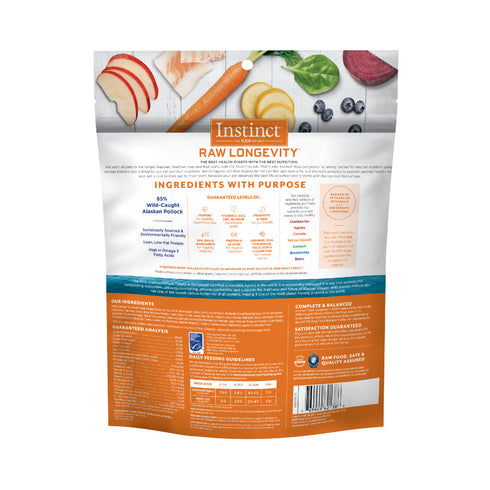 Instinct Longevity Adult 7+ Freeze Dried Dog Food - Pollock - 14oz Bag