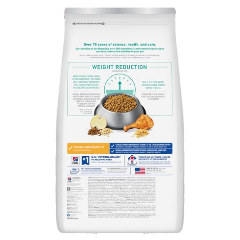 Hill's Science Diet Adult Perfect Weight Small Bites Dry Dog Food - Chicken - 12lb Bag