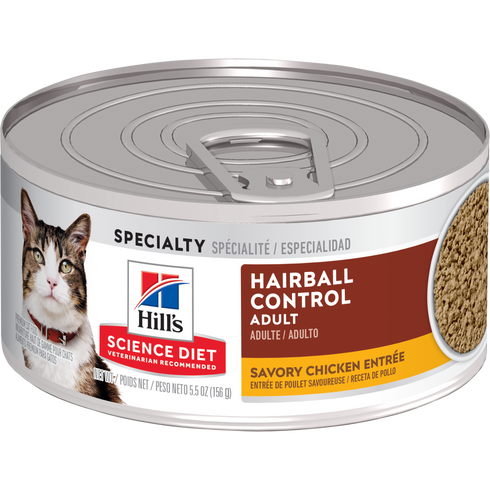 Hill's Science Diet Adult Hairball Control Wet Cat Food - Savory Chicken - 5.5oz Can