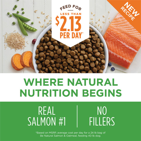 Instinct Be Natural Dry Dog Food - Real Salmon & Brown Rice - 24lb Bag