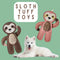 Advanced Pet Product Tuff Natural Leather Extra Tuff Dog Toy - Sloth