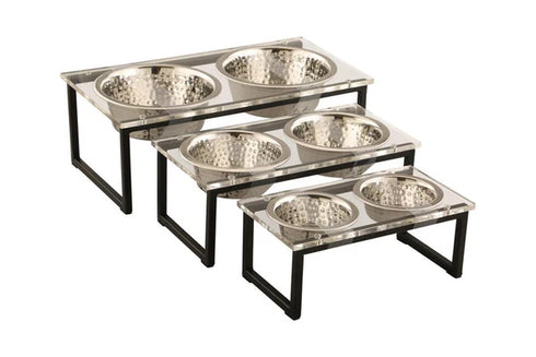 Advanced Pet Products Acrylic Double Diner Bowls - 1 Quart