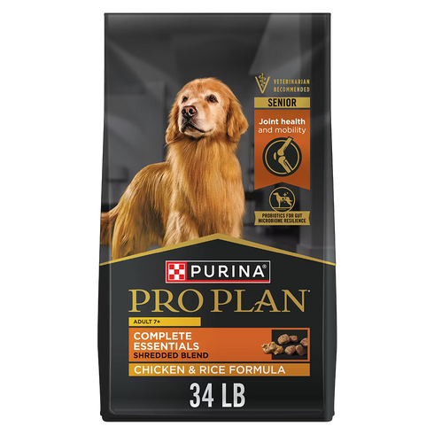 Purina Pro Plan Pro Plan Adult 7+ Complete Essentials Dry Dog Food - Shredded Chicken & Rice - 34lb Bag