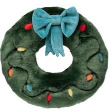 Full & Tuff Retro Wreath Plush Dog Toy