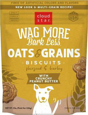 Cloud Star Wag More Biscuits Dog Treats - Peanut Butter - 3lb Bag
