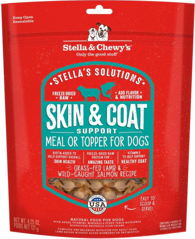 Stella & Chewy Stella's Solutions Skin & Coat Freeze Dried Dog Food - Lamb - 4.25oz Bag