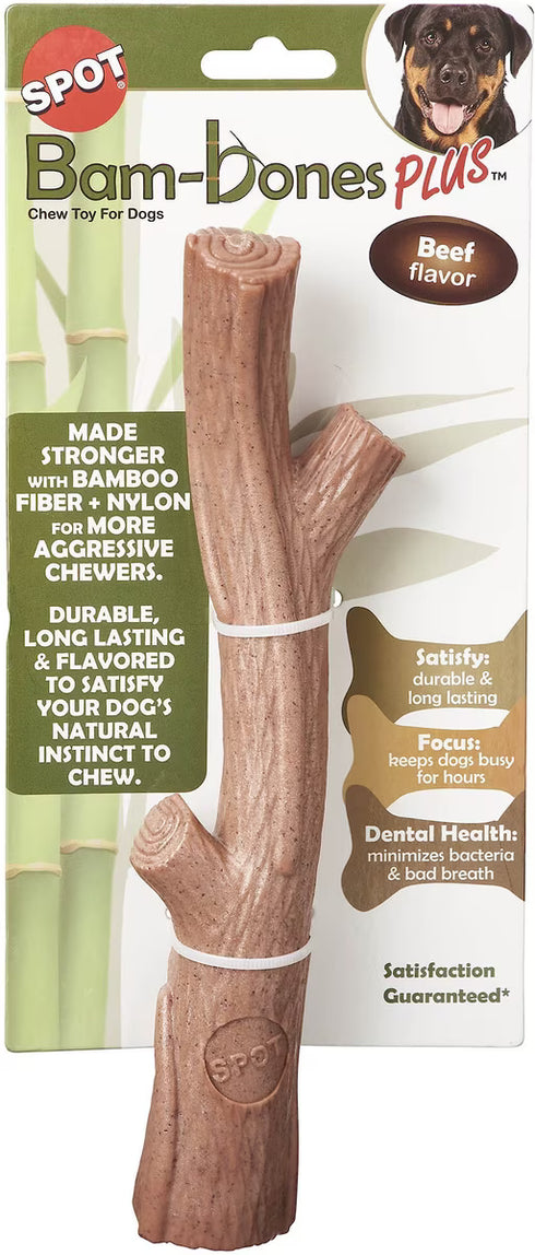 Bam Bones Plus Dental Dog Chew - Branch & Beef - 9.5"