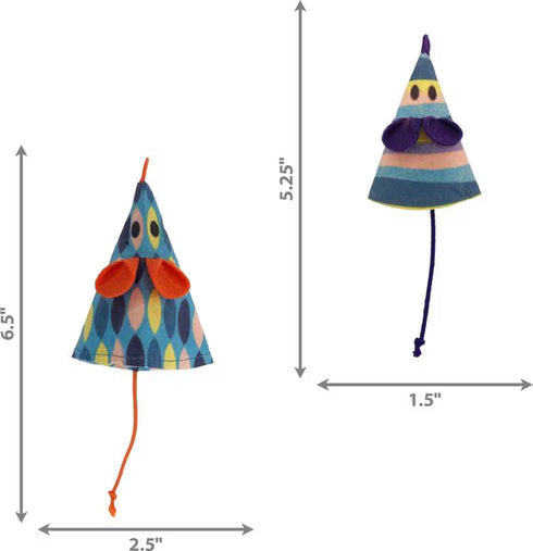 KONG Bat-A-Bout Vibez Mouse Cat Toys - 2 Pack