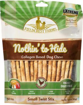 Nothin' To Hide Small Twist Stix Dog/Cat Treats - Chicken - 10 Pieces