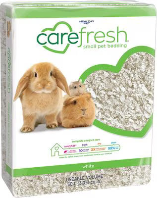 Carefresh Natural Paper Bedding Gray Foe Small Animals - 30L - White