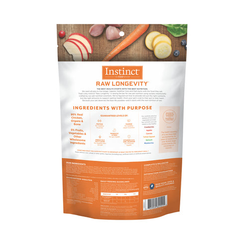 Instinct Raw Longevity Freeze Dried Cat Food - Cage-Free Chicken - 9.5oz Bag