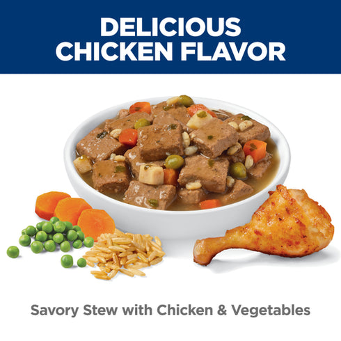 Hill's Science Diet Adult 1-6 Wet Dog Food - Savory Stew with Chicken & Vegetables - 12.8oz Can