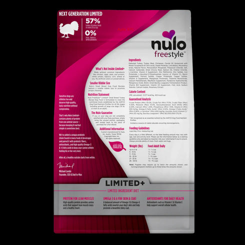Nulo FreeStyle High Protein Limited+ Small Breed Dry Dog Food - Turkey - 10lb Bag