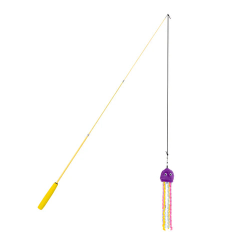 FabCat Faball Jellyfish Teaser Cat Toy Wand