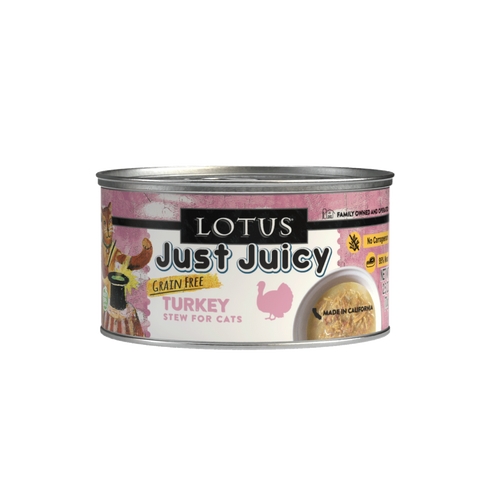 Lotus Pet Just Juicy Wet Cat Food - Turkey Stew - 2.5oz Can