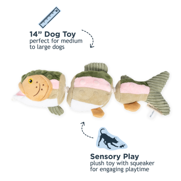 Tall Tails Jointed Trout Dog Toy -14"