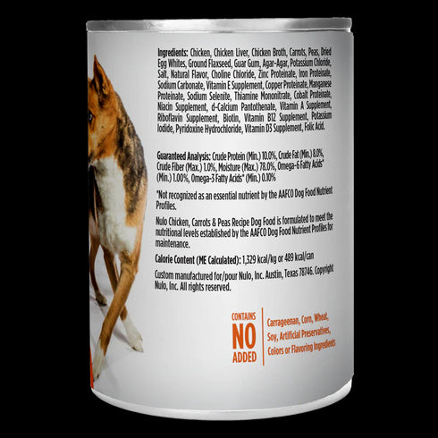 Nulo FreeStyle Grain Free Wet Dog Food - Chicken, Carrots & Peas - 13oz Can