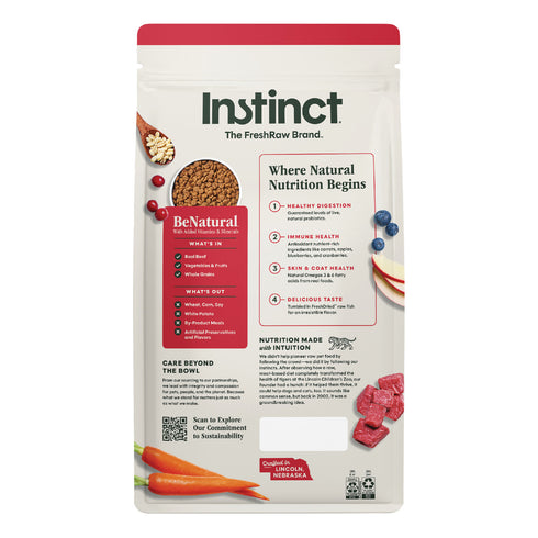 Instinct Be Natural Dry Dog Food - Real Beef & Barely - 4.5lb Bag