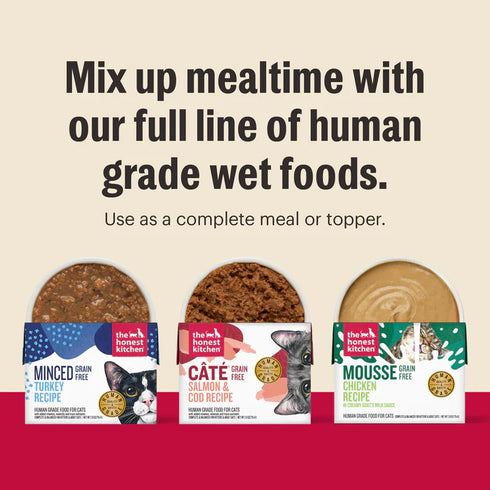 The Honest Kitchen Grain Free Mousse Wet Cat Food with Goat's Milk - Variety Pack - 8ct