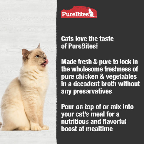 PureBites Both Cat Food Topper - Chicken & Veggie - 2oz Pouch