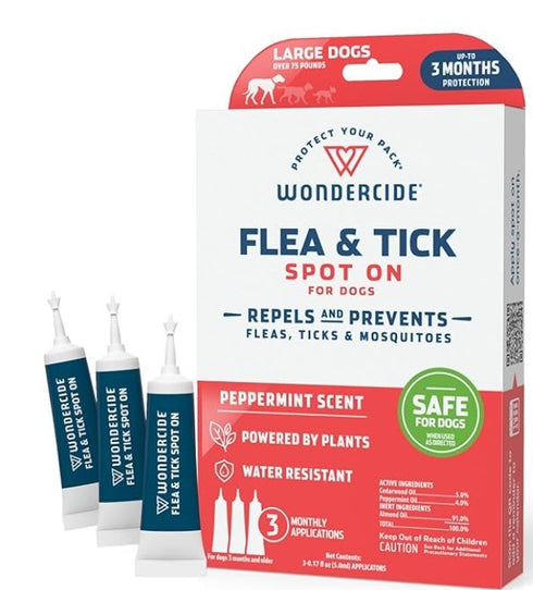 Wondercide Flea & Tick Spot On for Cats - Peppermint, large dogs