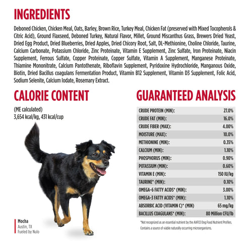Nulo Frontrunner High Protein Dry Dog Food - Chicken, Turkey, & Oats - 23lb Bag