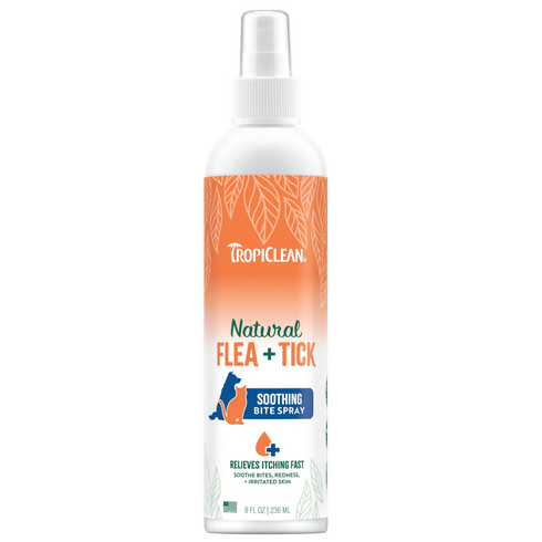 TropiClean Flea & Tick Bite Relief Spray for Pets - 8oz Bottle