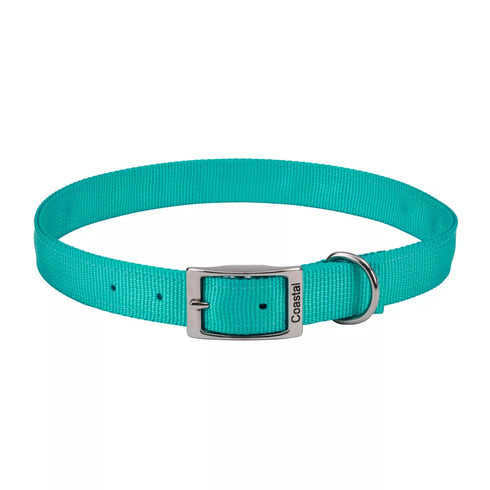 Coastal Double Ply Dog Collar Medium - 1" x 20" - Teal
