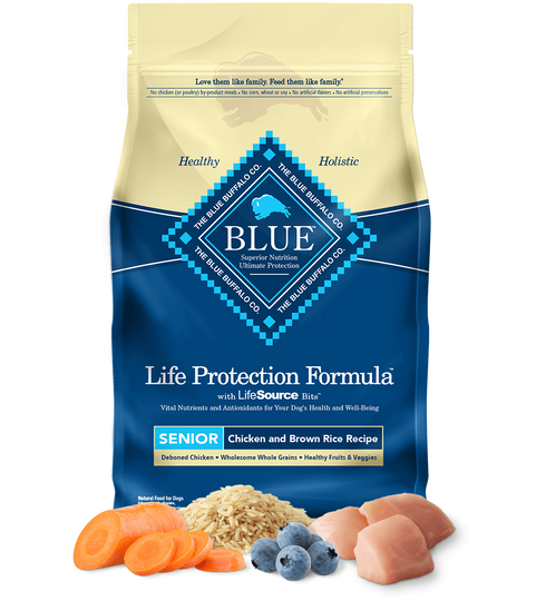 Blue Buffalo Life Protection Senior Dry Dog Food - Chicken & Rice - 30lb Bag