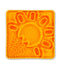 Messy Mutts Silicon Interactive Multi Surface Dog Lick Mat - Orange - 10" x 10"