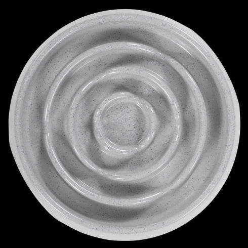 Messy Mutts Interactive Slow Feed For Dogs or Cats - Grey - 1.75 Cup Capacity